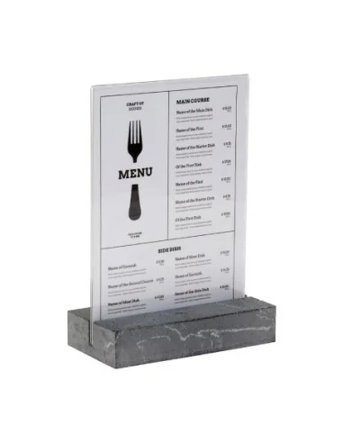 Présentoir de table Europel A5 polystone anthracite