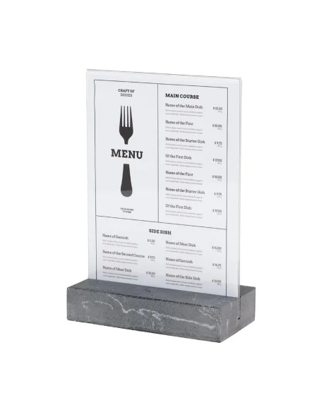 Présentoir de table Europel A5 polystone anthracite