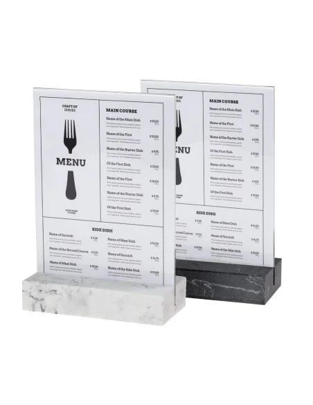 Présentoir de table Europel A5 polystone anthracite