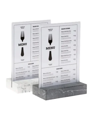 Présentoir de table Europel A5 polystone anthracite