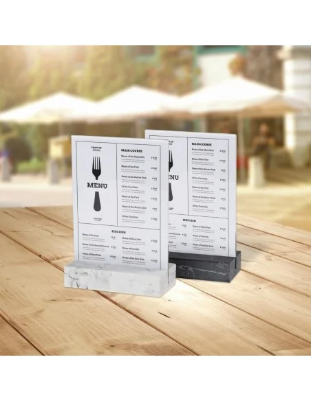 Présentoir de table Europel A5 polystone anthracite