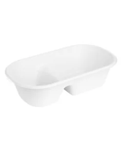 Barquettes ovales 2 compartiments en bagasse Fiesta Compostable 900ml (lot de 100)