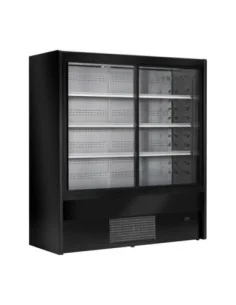 Vitrine libre-service réfrigérée Zoin Cervinho noire avec portes coulissantes 1200mm
