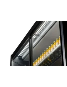 Vitrine libre-service réfrigérée Zoin Cervinho noire avec portes battantes 1000mm 2