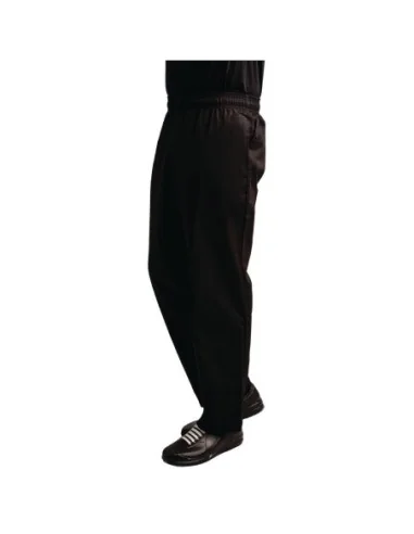 Pantalon de cuisine mixte traité au Teflon Easyfit noir L