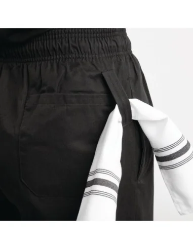 Pantalon de cuisine mixte traité au Teflon Easyfit noir M