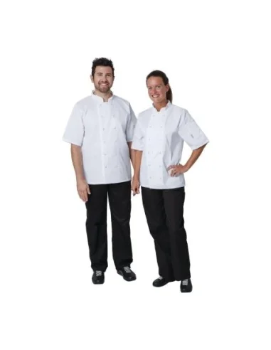 Veste de cuisine mixte Whites Vegas manches courtes blanche XL