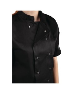 Veste de cuisine mixte Whites Vegas manches courtes noire M 2