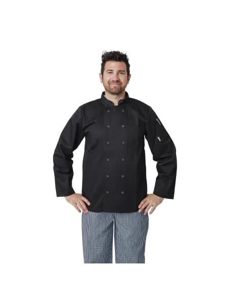 Veste de cuisine mixte Whites Vegas manches longues noire XS