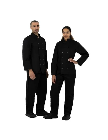 Veste de cuisine mixte Whites Vegas manches longues noire XS