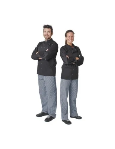 Veste de cuisine mixte Whites Vegas manches longues noire XXL