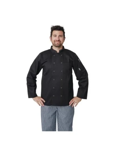 Veste de cuisine mixte Whites Vegas manches longues noire XXL