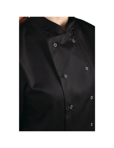 Veste de cuisine mixte Whites Vegas manches courtes noire XXL