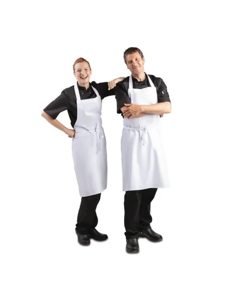 Tablier bavette Whites blanc