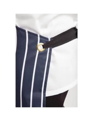 Tablier bavette avec poche Whites rayé marine et blanc