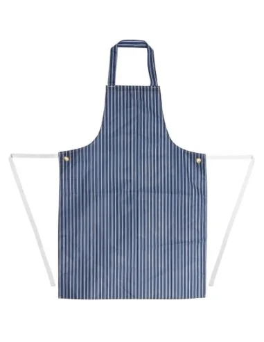 Tablier bavette déperlant Whites bleu et blanc