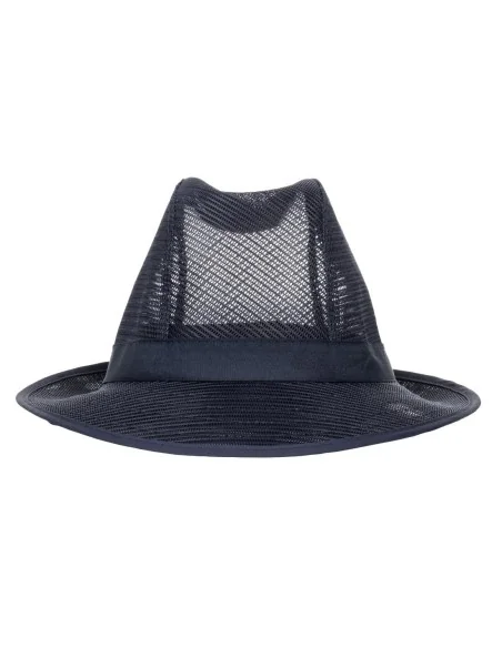 Chapeau Trilby bleu marine avec résille L