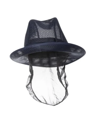 Chapeau Trilby bleu marine avec résille M