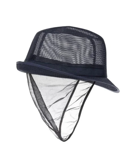 Chapeau Trilby bleu marine avec résille S