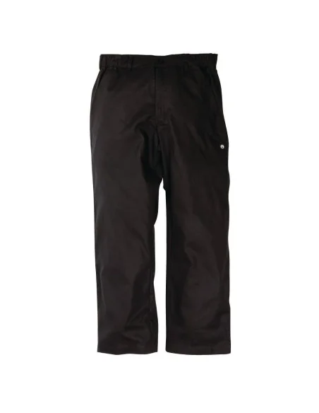 Pantalon de cuisine mixte Chef Works Professionnel chevrons noirs L