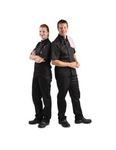 Veste de cuisine mixte Whites Vegas manches courtes noire M