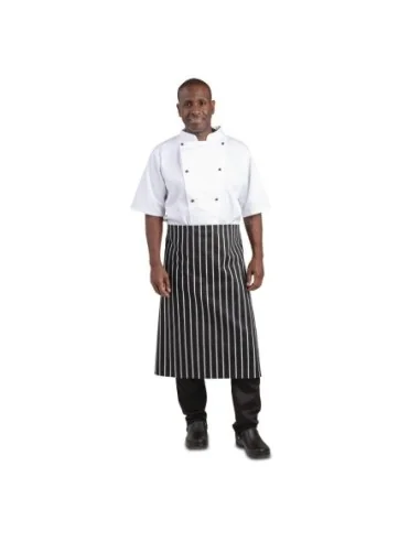 Tablier de cuisine Whites rayé blanc et noir