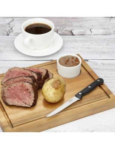 Couteaux à viande Olympia manche noir (Lot de 12)