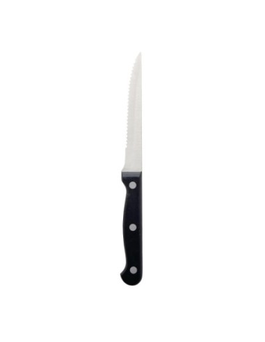 Couteaux à viande Olympia manche noir (Lot de 12)