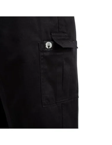 Pantalon de cuisine mixte Chef Works Slim Fit Cargo noir M