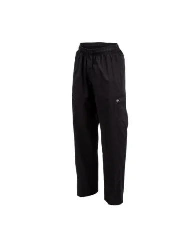Pantalon de cuisine mixte Chef Works Slim Fit Cargo noir XL