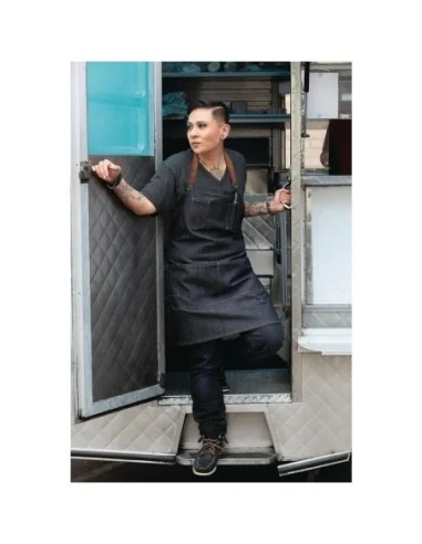 Tablier bavette Memphis Chef Works noir