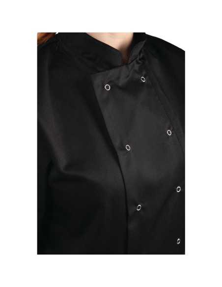 Veste de cuisine mixte Whites Vegas manches courtes noire XXL