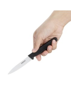 Couteau d'office lame droite Hygiplas noir 75mm 2