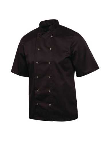 Veste de cuisine mixte Whites Vegas manches courtes noire XXL