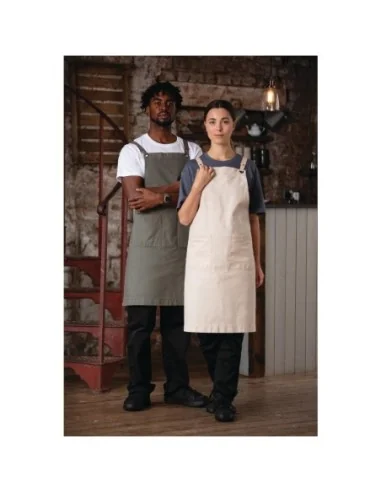 Tablier bavette en coton Southside kaki
