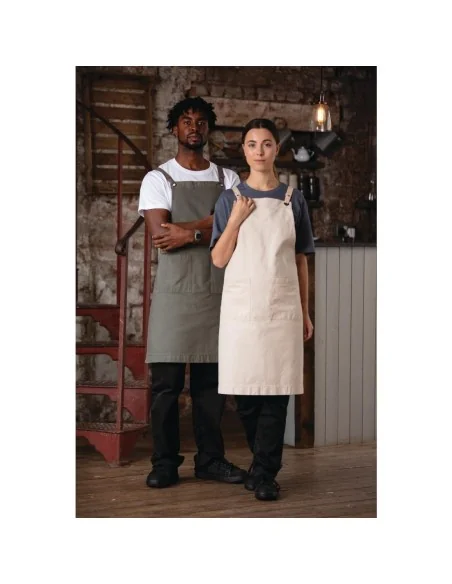 Tablier bavette en coton Southside kaki