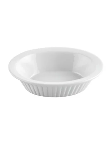 Plat à tourte ovale blanc Olympia (Lot de 6)