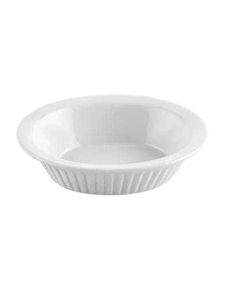 Plat à tourte ovale blanc Olympia (Lot de 6)