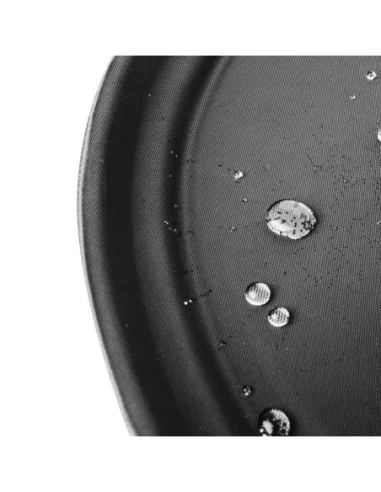 Plateau ovale antidérapant en polypropylène noir Olympia Kristallon 685mm