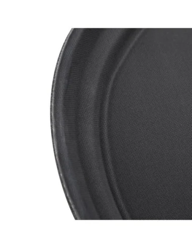 Plateau ovale antidérapant en polypropylène noir Olympia Kristallon 685mm
