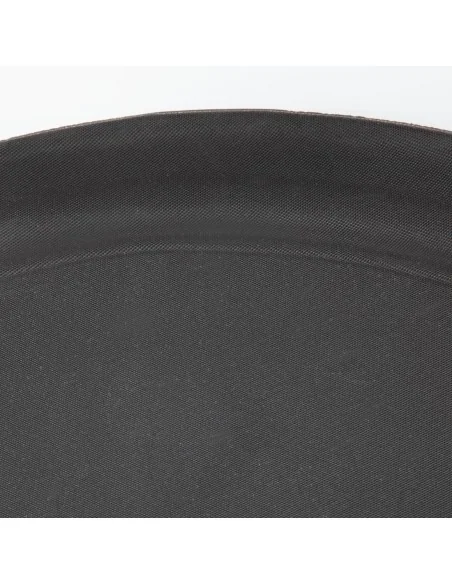 Plateau ovale antidérapant en polypropylène noir Olympia Kristallon 685mm