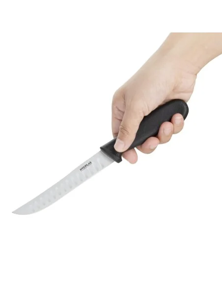 Couteau d'office alvéolé Hygiplas noir 125mm