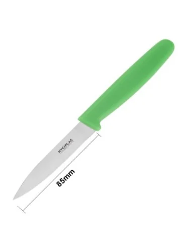 Couteau d office Hygiplas vert 7,5 cm