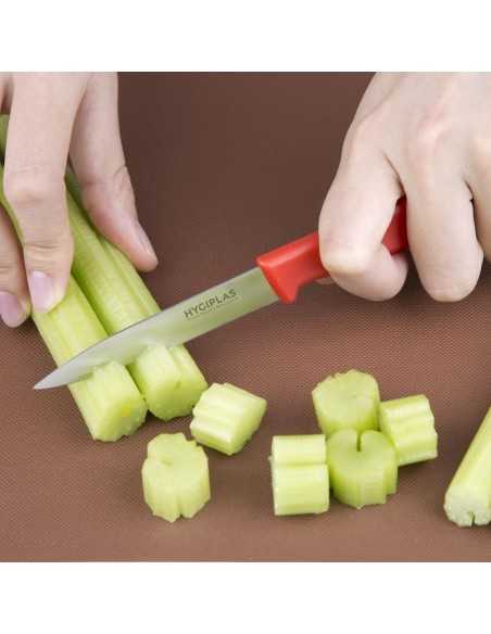 Couteau d office Hygiplas rouge 7,5 cm