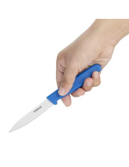 Couteau d'office Hygiplas bleu 7,5 cm