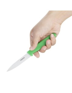 Couteau d office Hygiplas vert 7,5 cm 2