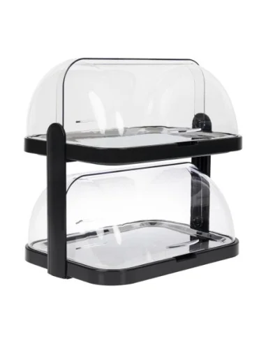 Plateau réfrigéré à 2 étages couvercle rabattable APS