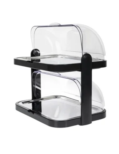 Plateau réfrigéré à 2 étages couvercle rabattable APS