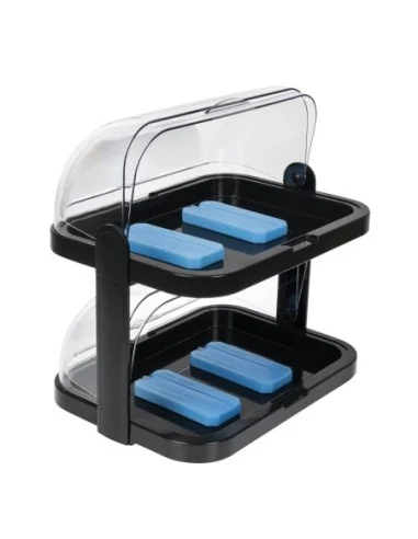 Plateau réfrigéré à 2 étages couvercle rabattable APS