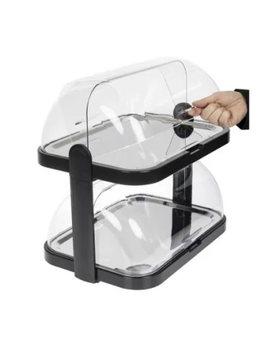 Plateau réfrigéré à 2 étages couvercle rabattable APS